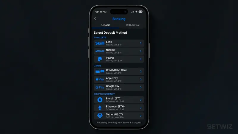 Deposit and withdrawal methods in FairPari app, fairpari bet